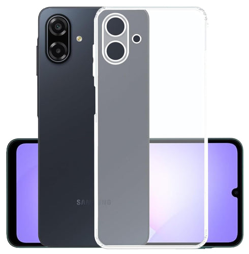 YOFO Silicon Back Cover Case for Samsung Galaxy A07 (Transparent) Camera Protection with Dust Plug