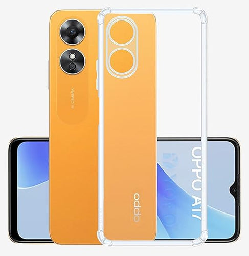 YOFO Back Cover for Oppo A17 (Flexible|Shockproof|Silicone|Transparent|Camera Protection)