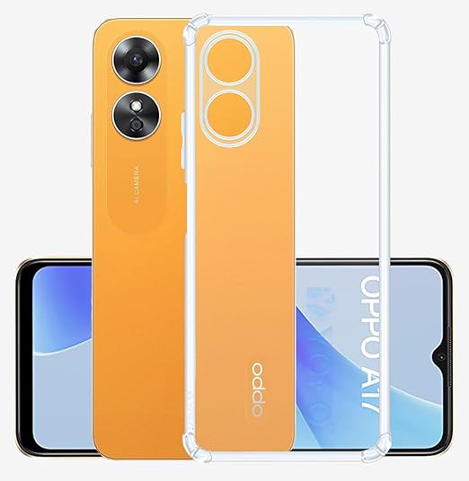 YOFO Back Cover for Oppo A17 (Flexible|Shockproof|Silicone|Transparent|Camera Protection)
