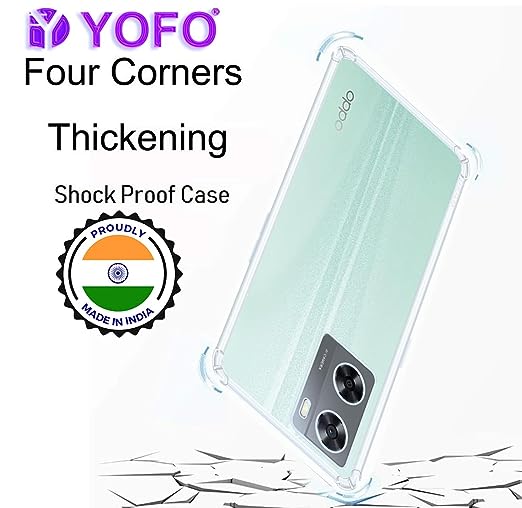 YOFO Back Cover for Oppo A57 (5G) 2022 (Flexible|Shockproof|Silicone|Transparent|Camera Protection)