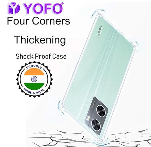 YOFO Back Cover for Oppo A57 (5G) 2022 (Flexible|Shockproof|Silicone|Transparent|Camera Protection)