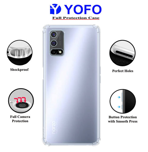 YOFO Silicone Transparent Back Cover for Narzo 30 Pro Shockproof Bumper Corner with Ultimate Protection