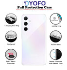 YOFO Silicon Back Cover Case for Samsung Galaxy A34-(5G) (Transparent) Camera Protection with Dust Plug