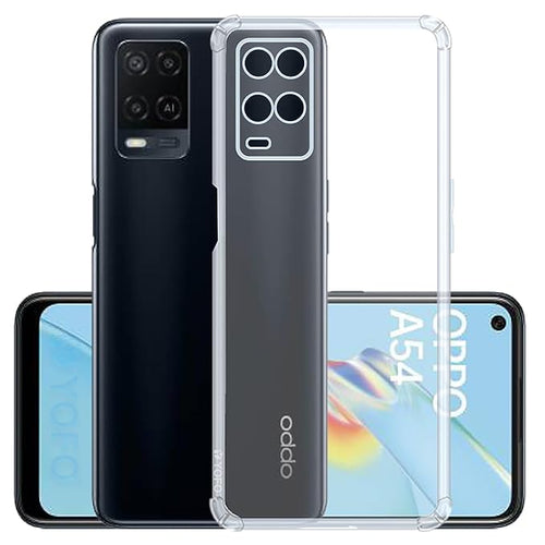 YOFO Back Cover for Oppo A54 (Flexible|Shockproof|Silicone|Transparent|Camera Protection)