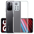 YOFO Back Cover for Xiaomi 11i (5G) (SlimFlexible|Silicone|Transparent|Camera Protection|DustPlug)