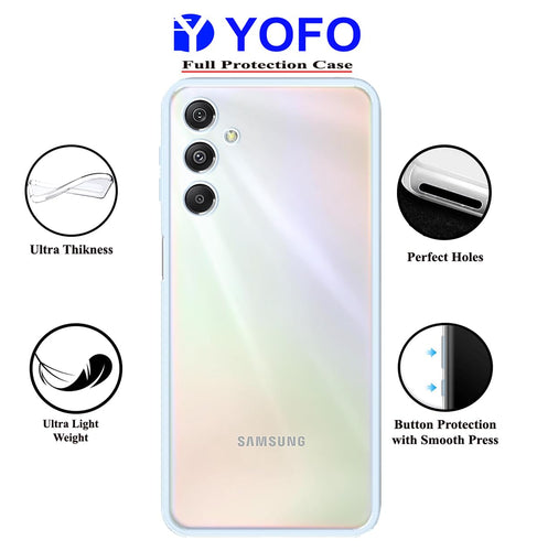 YOFO Back Cover for Samsung Galaxy M54 / F54 (5G) 2.0 MM (Flexible|Silicone|Transparent|Full Camera Protection)