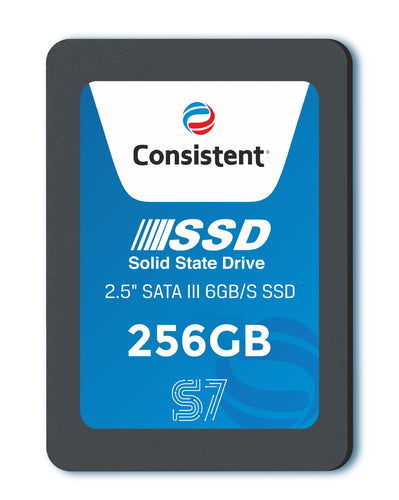 Consistent SSD 256GB 2.5 Inch SATA Internal SSD - Read: 550MB/s & Write: 500MB/s