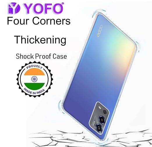 YOFO Back Cover for Oppo A55 (Silicone|Transparent|Camera Protection)