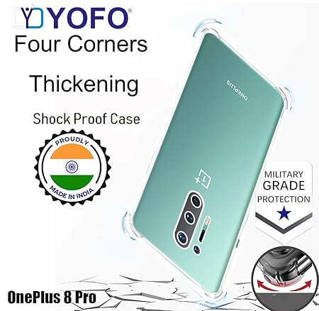 YOFO Transparent Back Cover for OnePlus 8 Pro