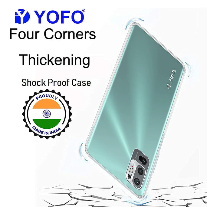 YOFO Transparent Back Cover for Mi Redmi Note 10T (5G)/ Poco M3 Pro