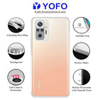 YOFO Silicone Transparent Back Cover for Redmi Note 10 Pro/Redmi Note 10 Pro Max