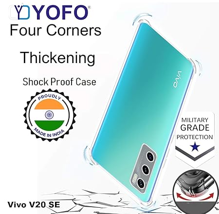 YOFO Transparent Back Cover for Vivo V20 SE