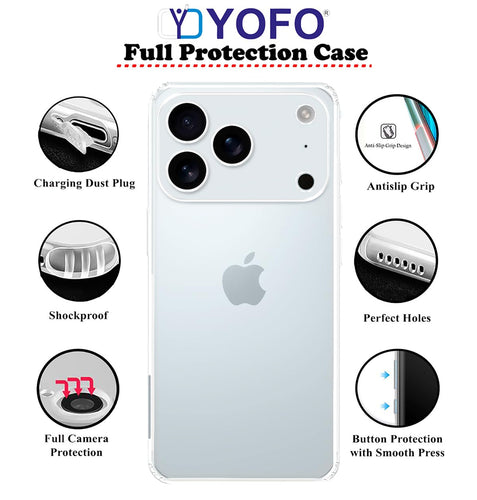 YOFO Silicon Back Cover Case for iPhone 17 Pro