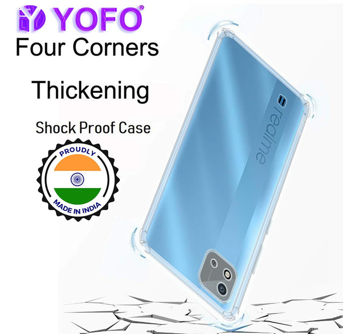YOFO Back Cover for Realme C20 / C20A / C11 (2021) (Flexible|Shockproof|Silicone|Transparent|Camera Protection)