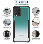 YOFO Shockproof Back Cover for Samsung F62, M62