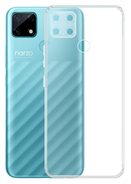 YOFO Silicon Transparent Back Cover for Realme Narzo 30A 50A Shockproof Bumper Corner with Ultimate Protection