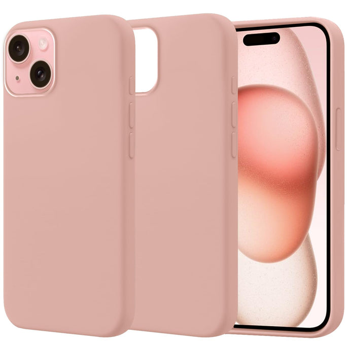 YOFO Basics Liquid Silicone Case for iPhone 15 Plus | Shockproof, Drop and Camera Protection, Soft Microfiber Lining inside| Back Case Cover for iPhone 15 Plus - Pink (SALE)