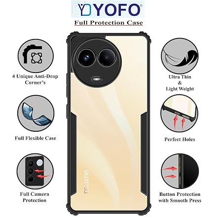 YOFO Shockproof Back Cover for Realme 11 / 11X (5G)