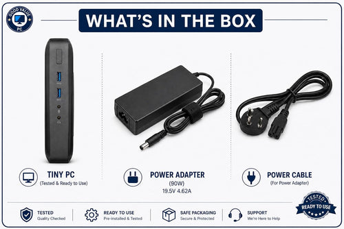 Lenovo Tiny Desktop PC Thin Client 𝗔𝗠𝗗 GX-212JC / 4GB RAM / 128GB SSD/Win 10 IoT Enterprise/MS Office Refurbished
