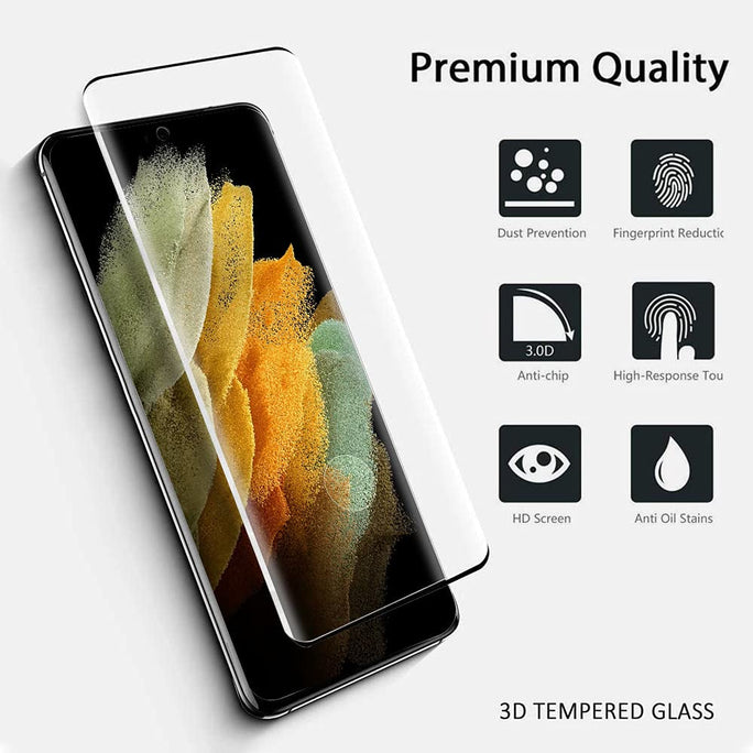 YOFO Curve Edge to Edge Full Screen Coverage Tempered Glass for " MI 13 ULTRA (5G)  "- Full Glue Gorilla Glass (Black)