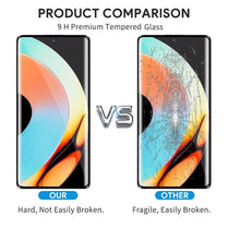 YOFO Curve Edge to Edge Full Screen Coverage Tempered Glass for " OPPO RENO 8T "- Full Glue Gorilla Glass (Black)