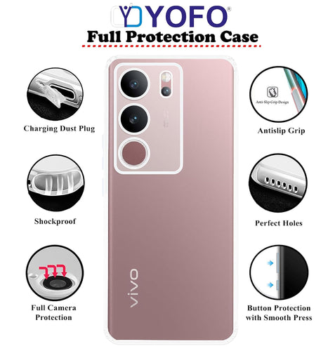 YOFO Transparent  Back Cover for Vivo V29 / Vivo S17 / S17 Pro (5G)