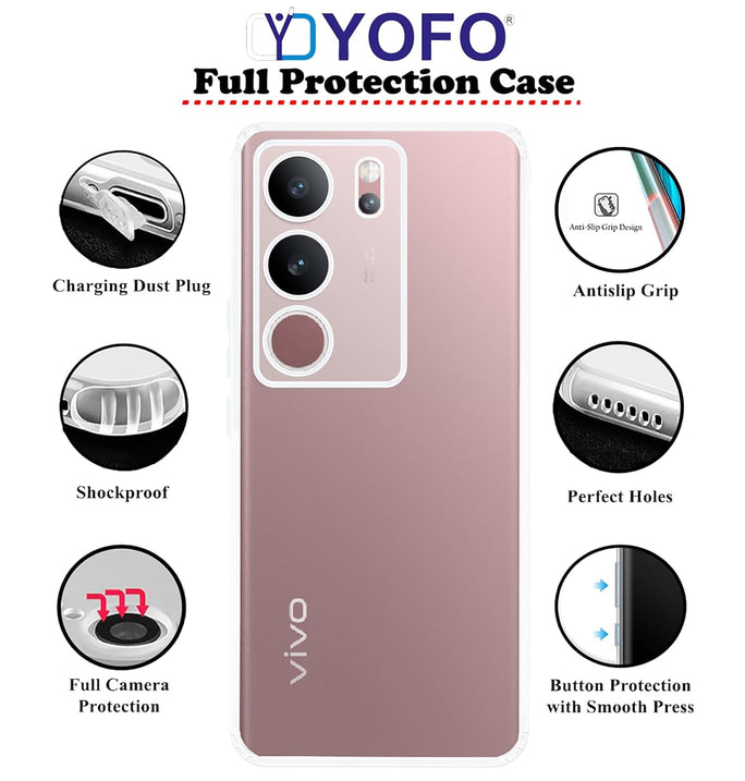 YOFO Transparent  Back Cover for Vivo V29 / Vivo S17 / S17 Pro (5G)