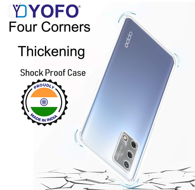 YOFO Transparent  Back Cover for Oppo F19 / F19s
