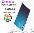 YOFO Rubber Back Cover Case for Infinix Hot 8 (Transparent) with Bumper Corner