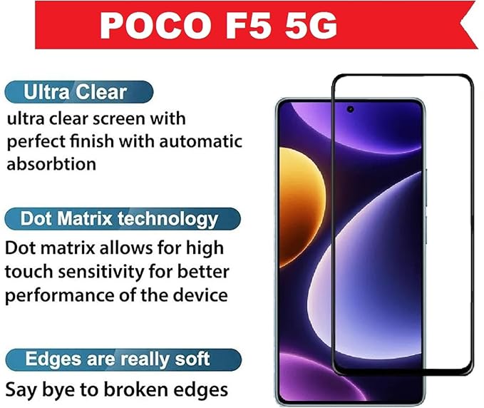 Edge to Edge Tempered Glass for Poco F5
