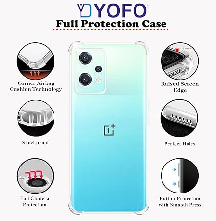 YOFO Transparent Back Cover for OnePlus Nord CE 2 Lite (5G)