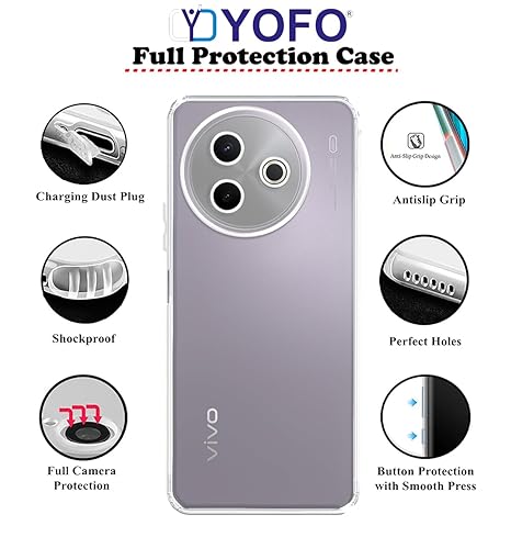 YOFO Silicon Back Cover Case for Vivo Y39 (5G)