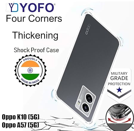YOFO Transparent Back Cover for Oppo K10 (5G)