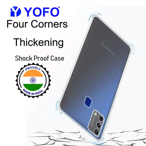 YOFO  Shockproof HD Transparent Back Cover for Samsung F41 (Transparent)