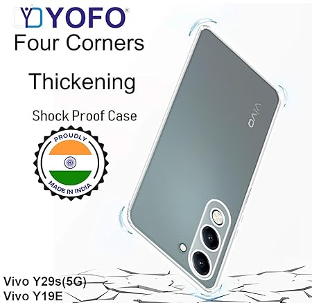 YOFO Silicon Back Cover Case for Vivo Y19e / Vivo Y04 / VivoY29s (5G)