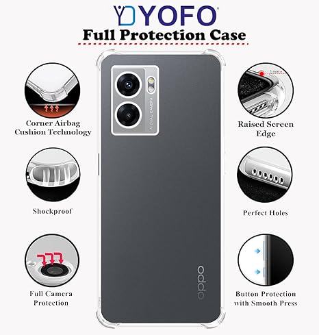 YOFO Transparent Back Cover for Oppo K10 (5G)