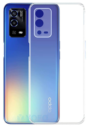YOFO Back Cover for Oppo A55 (Silicone|Transparent|Camera Protection)