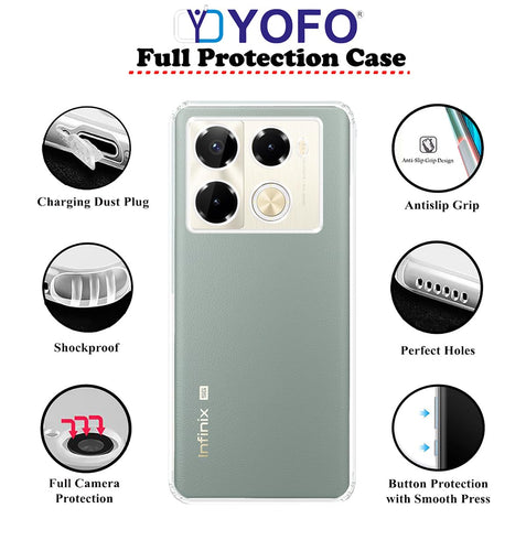 YOFO Silicon Back Cover Case for Infinix Note 40 Pro/Note 40 Pro Plus (5G)