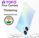 YOFO Back Cover for Vivo T2X (5G) (Silicone|Transparent|Camera Protection)