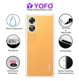 YOFO Back Cover for Oppo A17 (Flexible|Shockproof|Silicone|Transparent|Camera Protection)