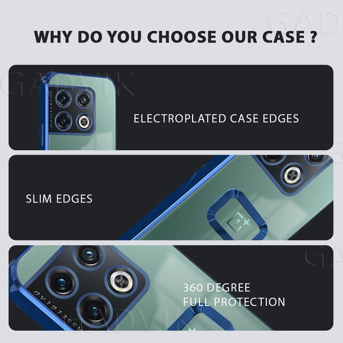 YOFO Back Cover for 1 + 10 PRO Metal Electroplate Lens Design Case (Blue)
