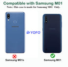 YOFO Rubber Back Cover Case for Samsung M01 (Transparent) with Bumper Corner