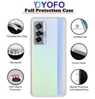 YOFO Back Cover for Vivo X70 (Flexible|Silicone|Transparent|Full Camera Protection|Dust Plug)