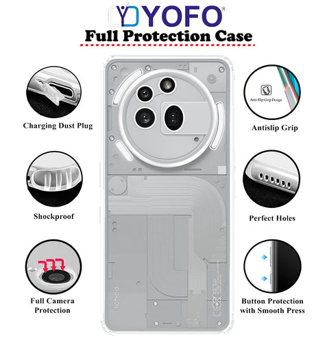 YOFO Silicon Back Cover Case for Nothing Phone (3a) Pro