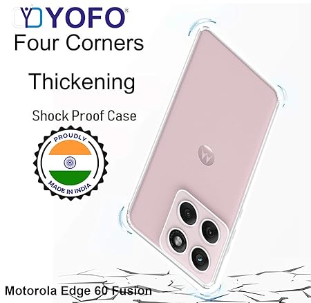 YOFO Silicon Back Cover Case for Motorola Edge 60 Fusion (5G)