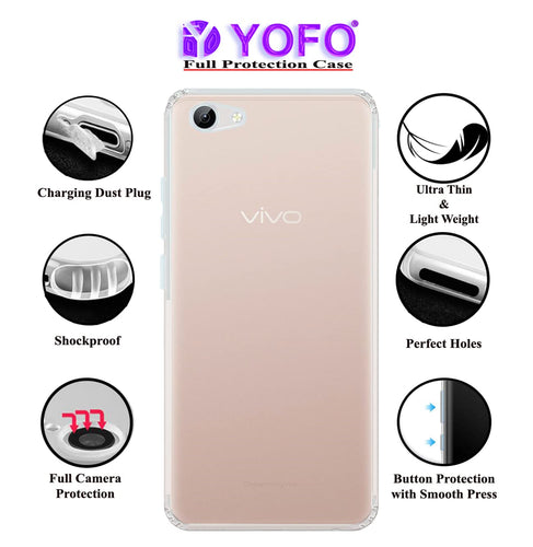 YOFO Transparent Back Cover for Vivo Y55