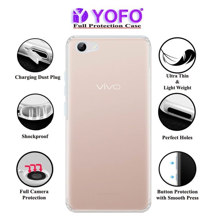 YOFO Transparent Back Cover for Vivo Y55