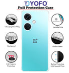 YOFO Back Cover for OnePlus Nord CE 3/Oppo K11-5G (SlimFlexible|Silicone|Transparent|Camera Protection|DustPlug)