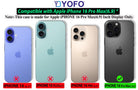 YOFO Silicone Transparent Back Cover foriPhone 16 Pro Max (6.9) inch (Flexible|Silicone|Transparent|Dust Plug|Camera Protection)