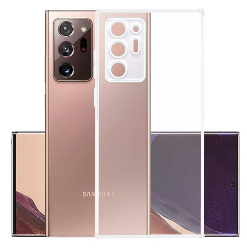 YOFO Back Cover for Samsung Galaxy S20 Ultra, S20 Plus (Flexible|Silicone|Transparent|Full Camera Protection|Anti Dust Plug)